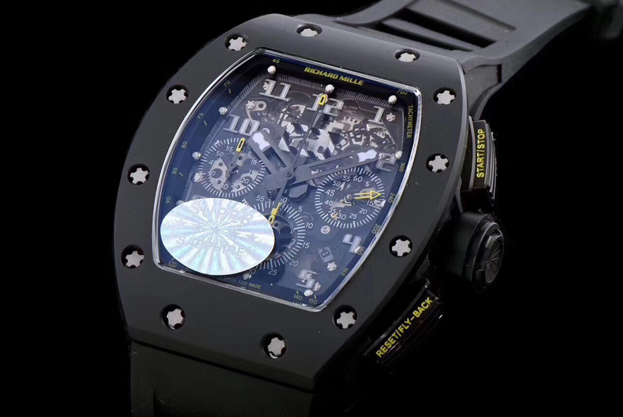 Richard Mille Replica RM 011 Black Strap