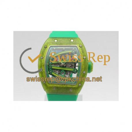 RM 59-01 Tourbillon Yohan Blake Translucent Green Composite Skeleton Green Dial M9015