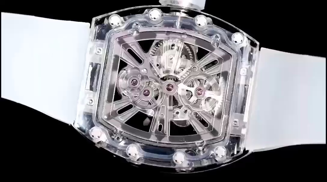 Luxury Richard Mille RM 27-03 Replica Swiss Tourbillon Skeleton Dial – White Rubber Strap, Carbon Fiber Case