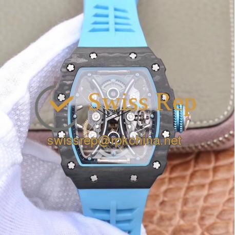 RM53-01 Tourbillon Pablo Mac Donough JBF Forged Carbon Blue Skeleton Dial Tourbillon