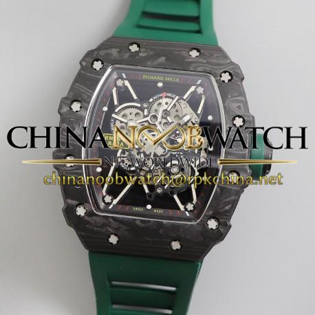 RM035-01 Rafa Nadal KVF V3 Forged Carbon Black Dial Green Strap M8215