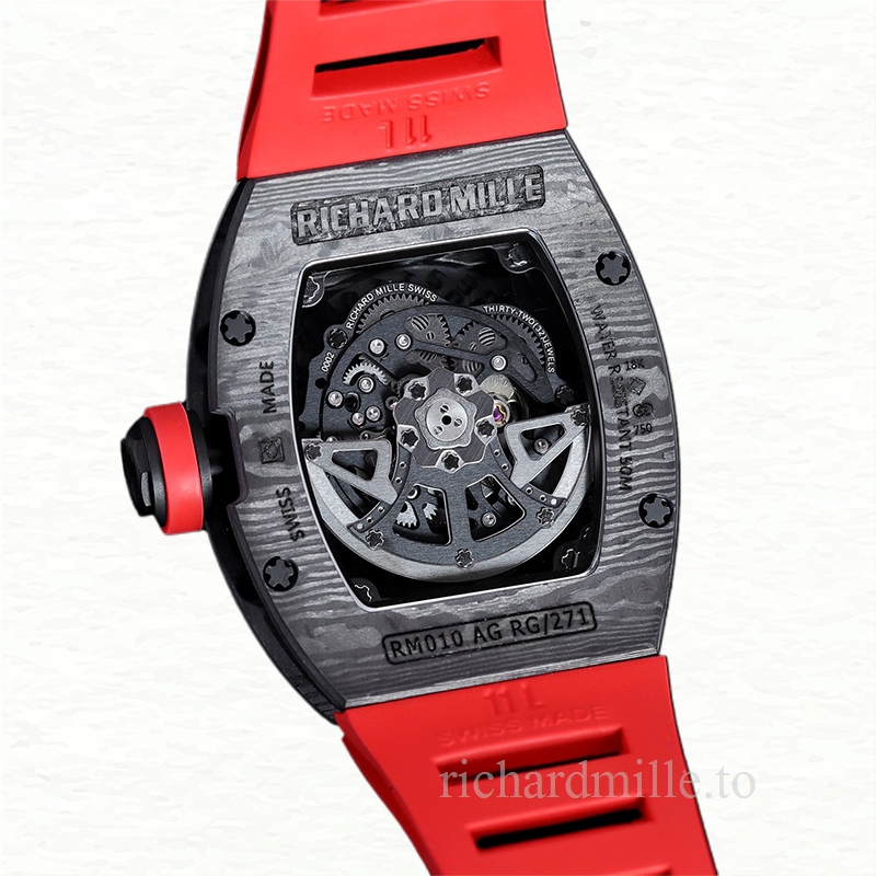 Richard Mille RM 010 Men Automatic Watch Rubber Band