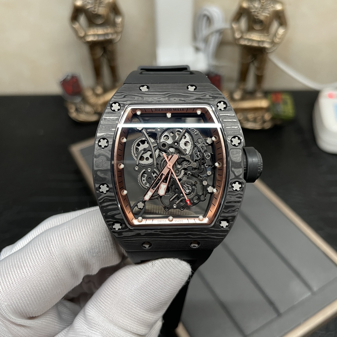 Richard Mille RM 055 Bubba Watson Replica Black NTPT Carbon Skeleton Tourbillon Super Clone