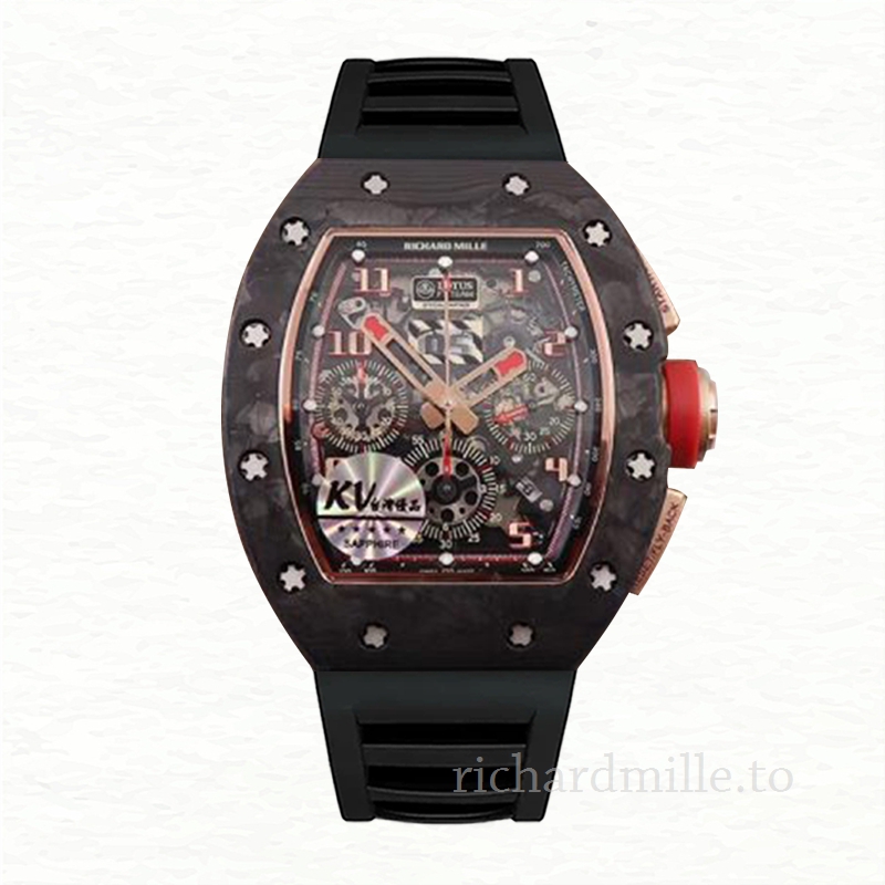 Richard Mille RM 011 Rubber Band Men’s Transparent Dial Black