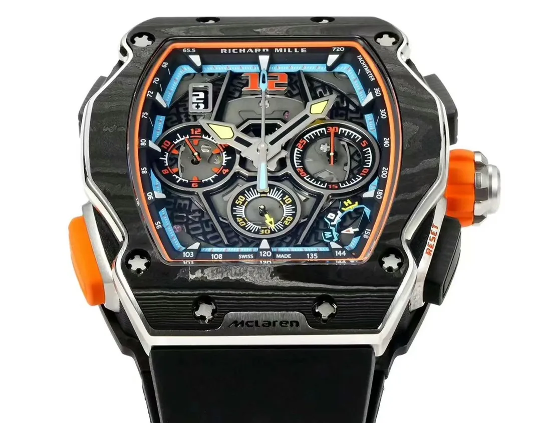 Replica Richard Mille RM 65-01 McLaren W1 Carbon TPT Automatic Chronograph Watch