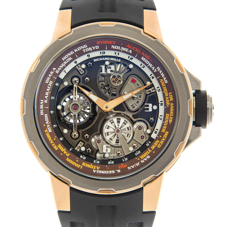 Richard Mille Manual Winding Tourbillon Worldtimer Hand Wind Men’s Watch RM58-01