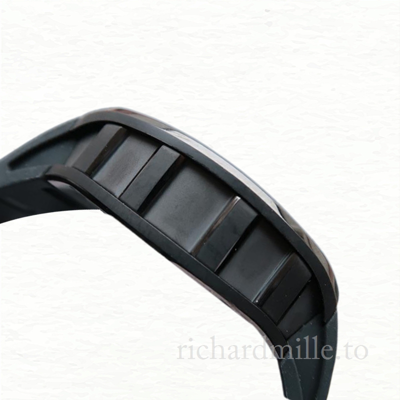 Richard Mille RM57-01 Men Mechanical Rubber Band Silver Dragon and Phoenix Dial