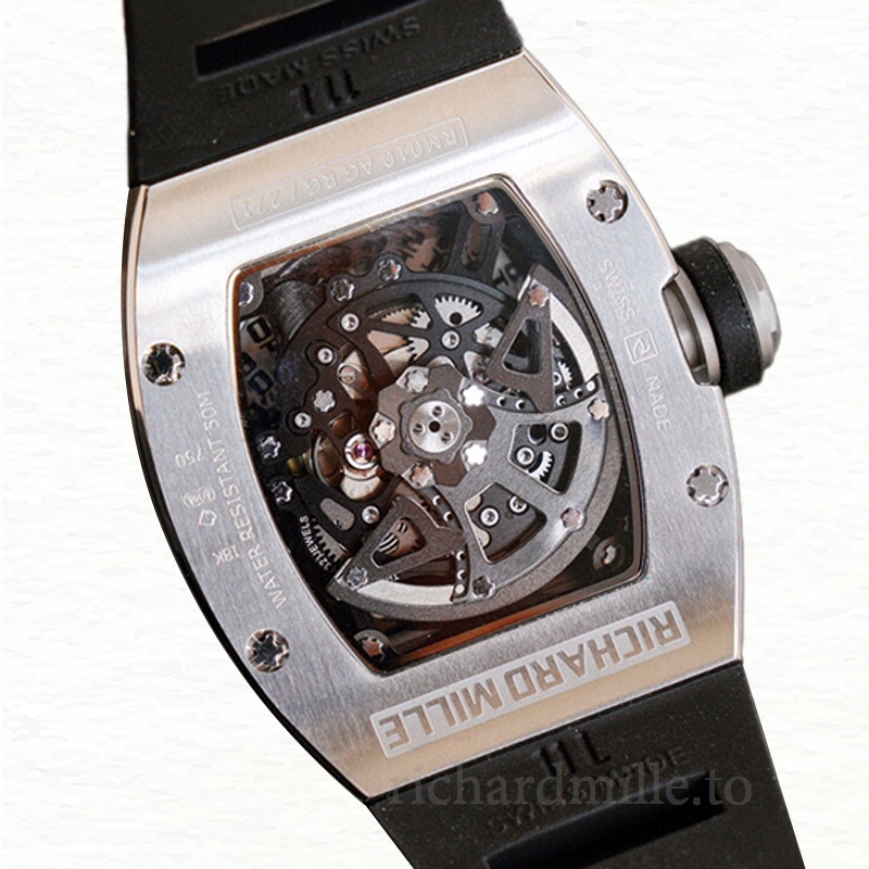Richard Mille RM010 Automatic Men Rubber Band Arabic Numeral Watch
