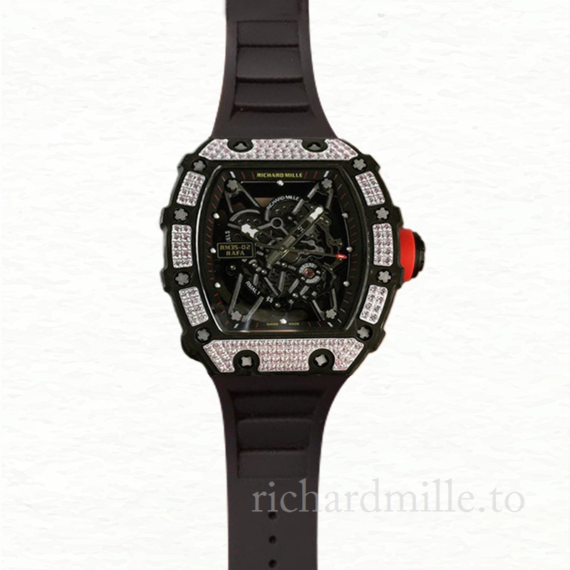 Richard Mille RM35-02 Men Mechanical Watch Transparent Dial