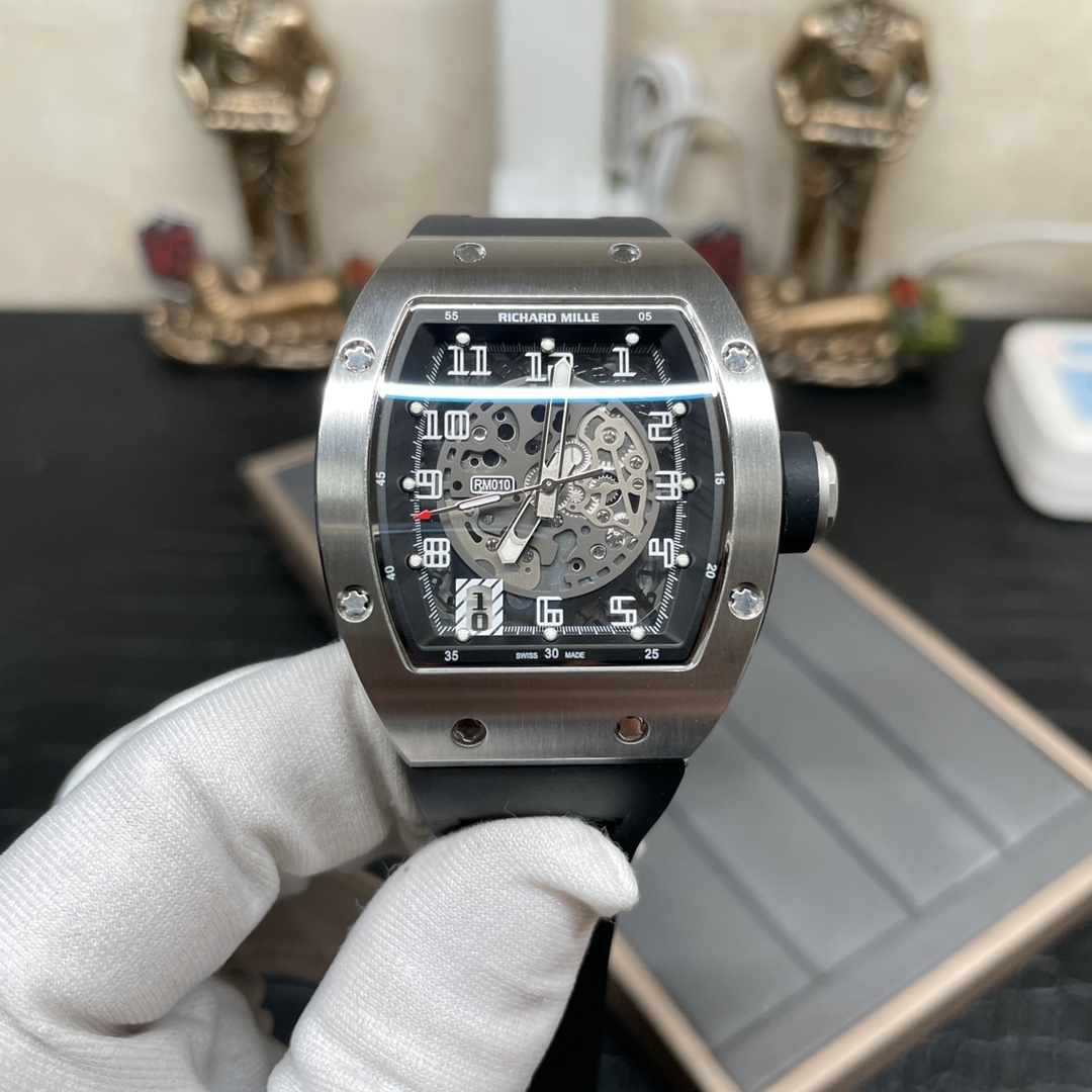 Richard Mille RM 010 Openworked Dial 48mm Super Clone Swiss Automatic Skeleton Replica Watch