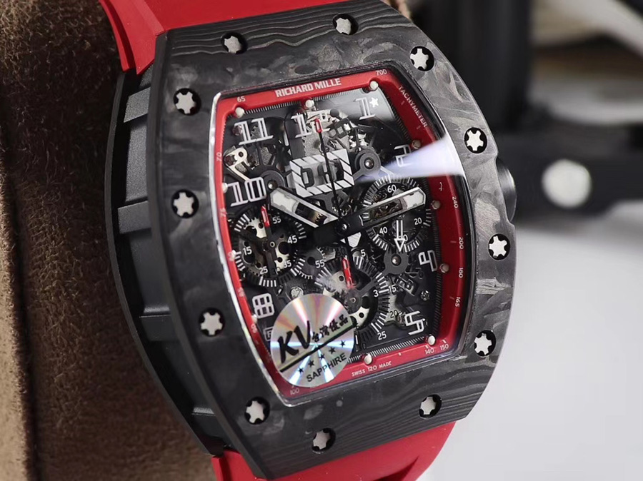 Richard Mille Replica RM 011 Red Strap V2 new upgrade