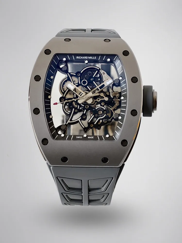 UMI Richard Mille RM 055 Bubba Watson All Grey Super Clone Skeleton Dial Ceramic Case RMUL2 Movement