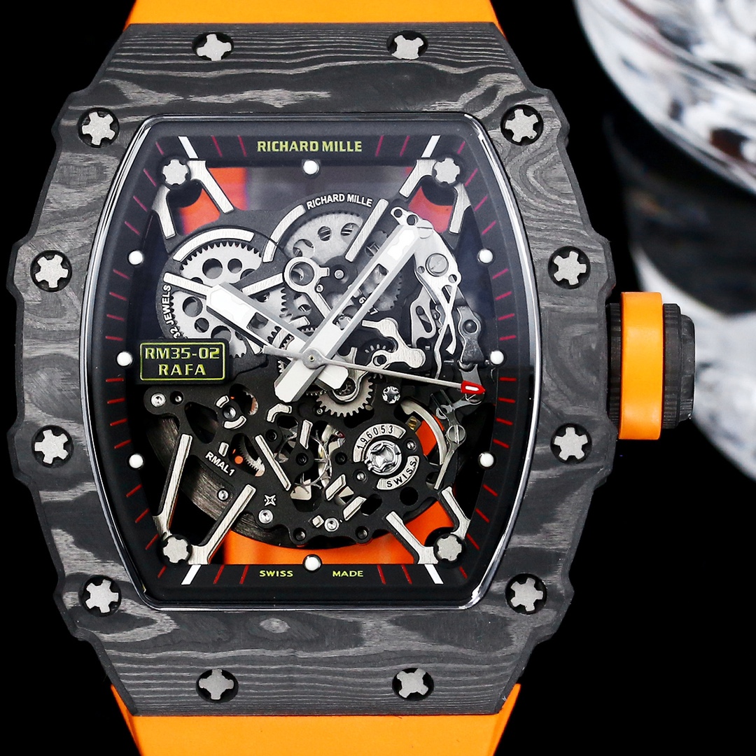 Replica Richard Mille RM 35-02 Super Clone Watch with Carbon Case