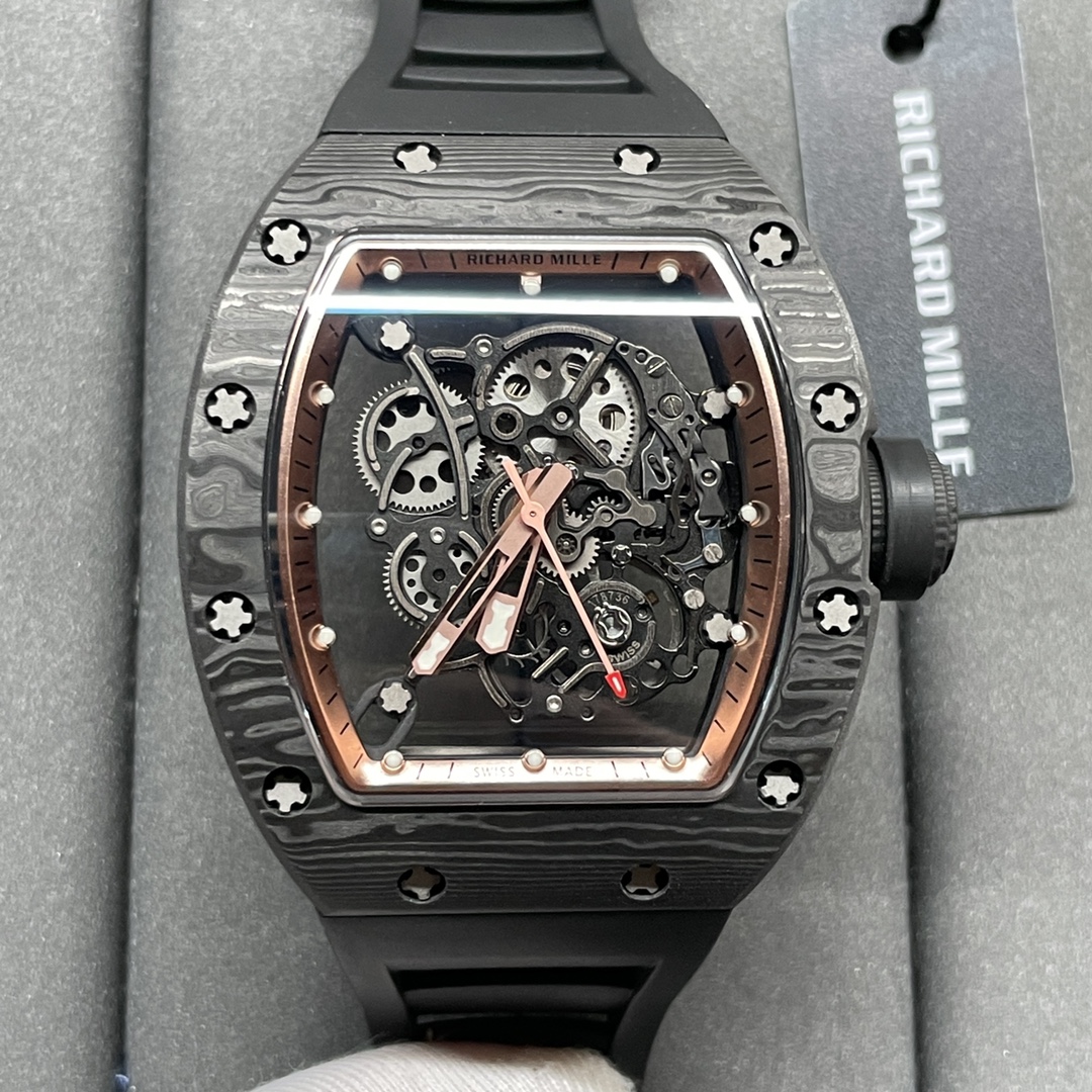 Richard Mille RM 055 Bubba Watson Replica Black NTPT Carbon Skeleton Tourbillon Super Clone