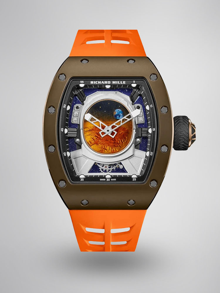 Richard Mille RM52-05 Pharrell Williams Brown Cermet Tourbillon 50mm Replica Watch
