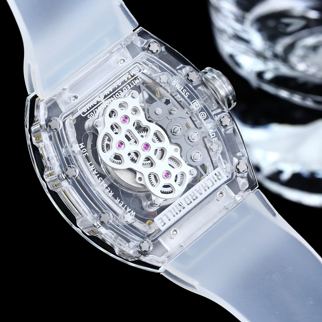 Best Swiss Replica Richard Mille RM56-01 Transparent Glass Case Watch – Skeleton Dial