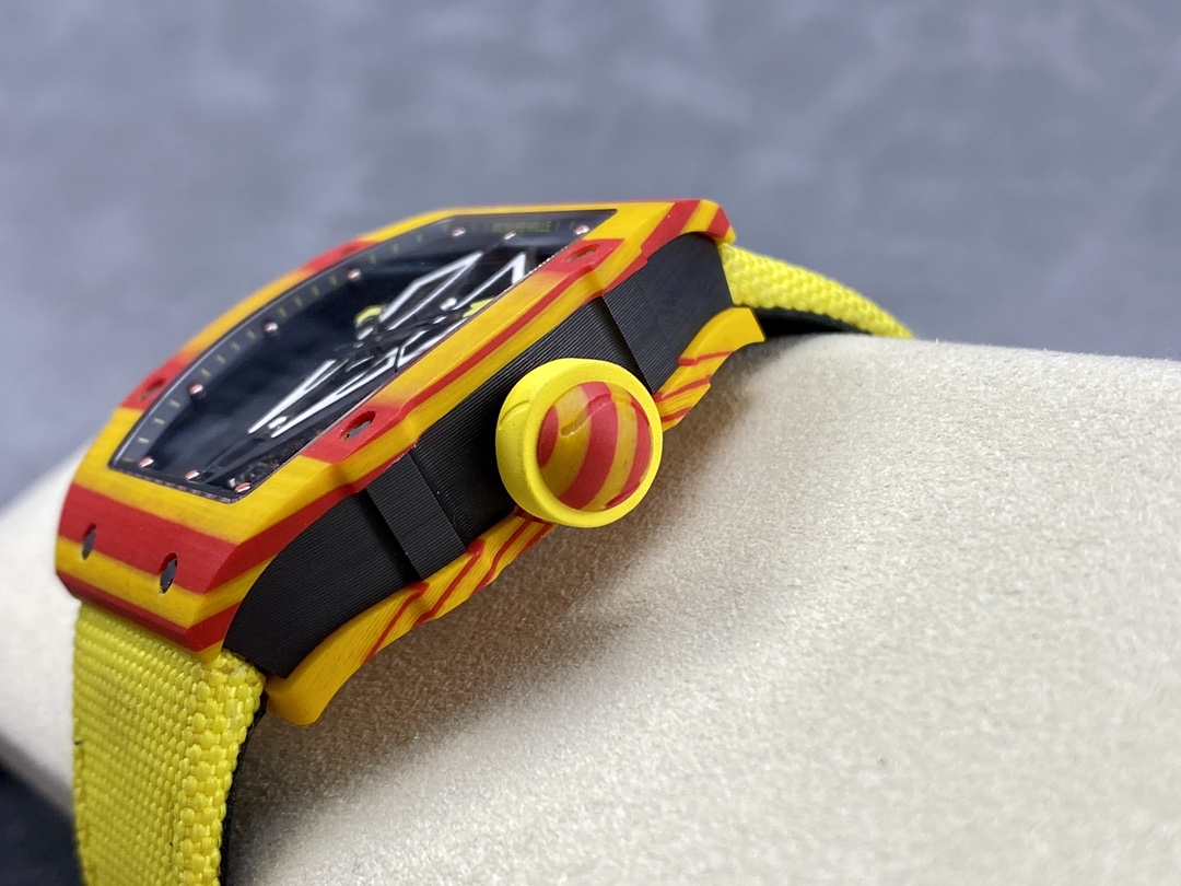 Best Swiss Replica Richard Mille RM 27-03 Red Yellow Carbon Fiber Watch