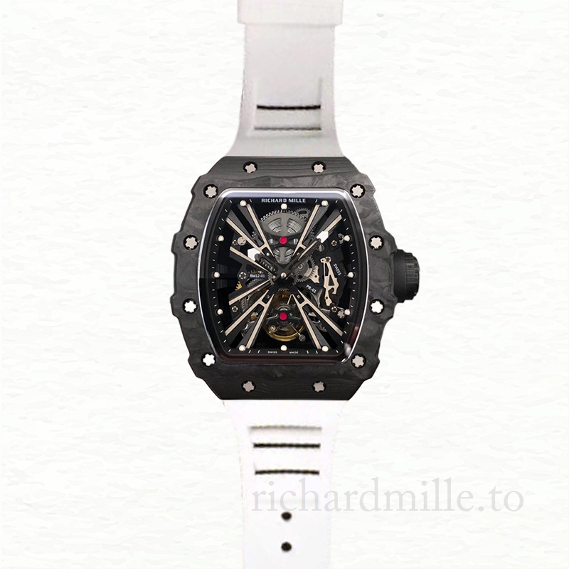 Richard Mille RM12-01 Mechanical Men Rubber Band Carbon Fiber