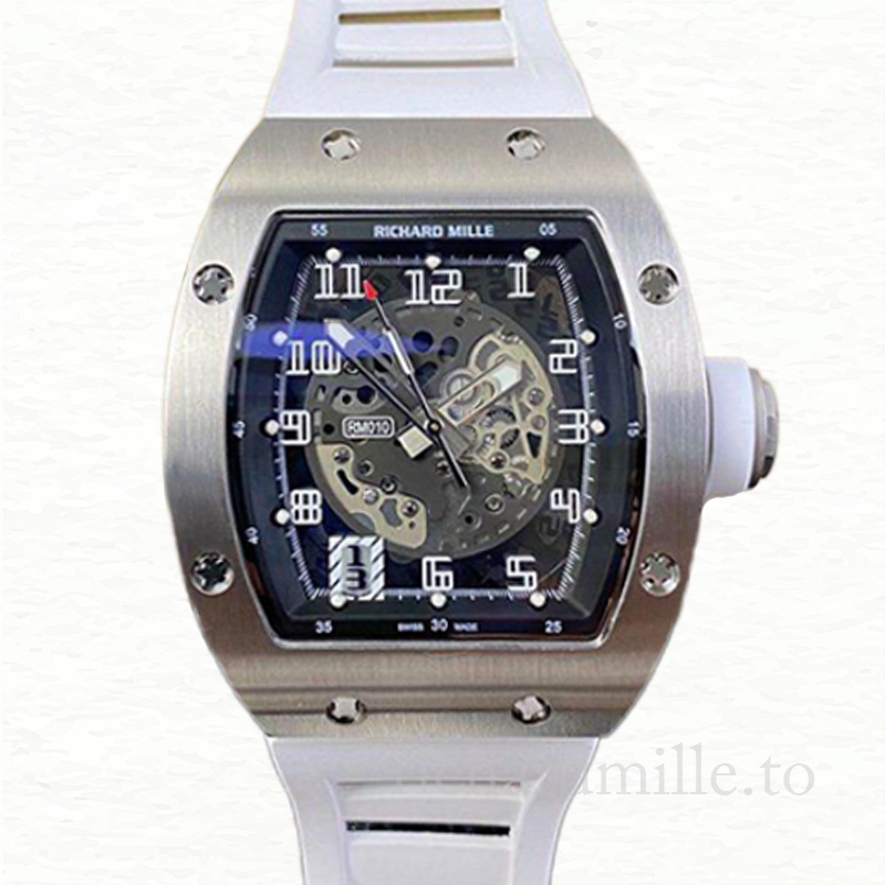 Richard Mille RM010 Men Mechanical Stainless Steel Transparent Dial