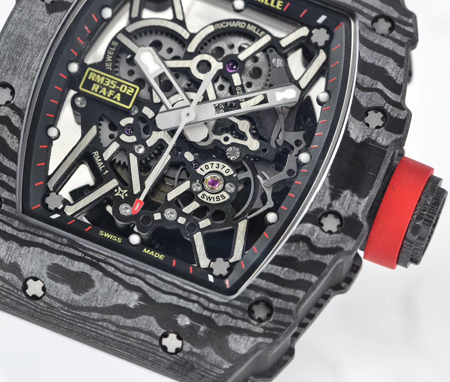 Richard Mille Replica RM 035-2 White Strap Skeleton Dial Folding Buckle