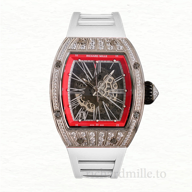 Richard Mille RM023 Men Automatic Roman Numeral Watch Rubber Band