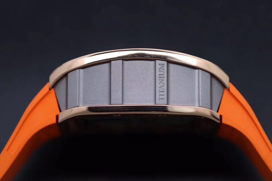 Richard Mille Replica RM 011 Orange Strap Through Bottom