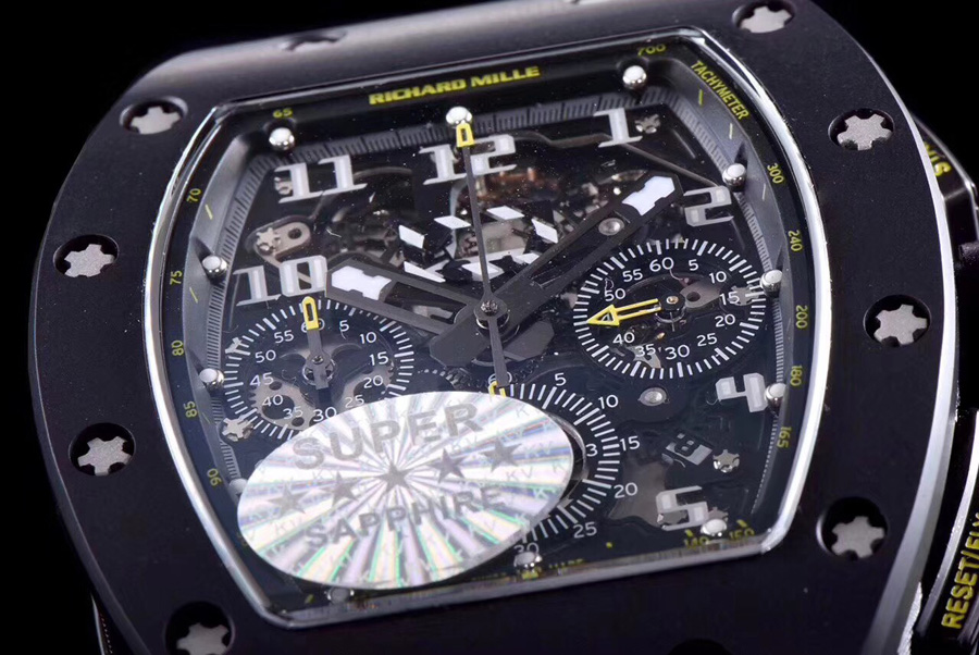 Richard Mille Replica RM 011 Black Strap