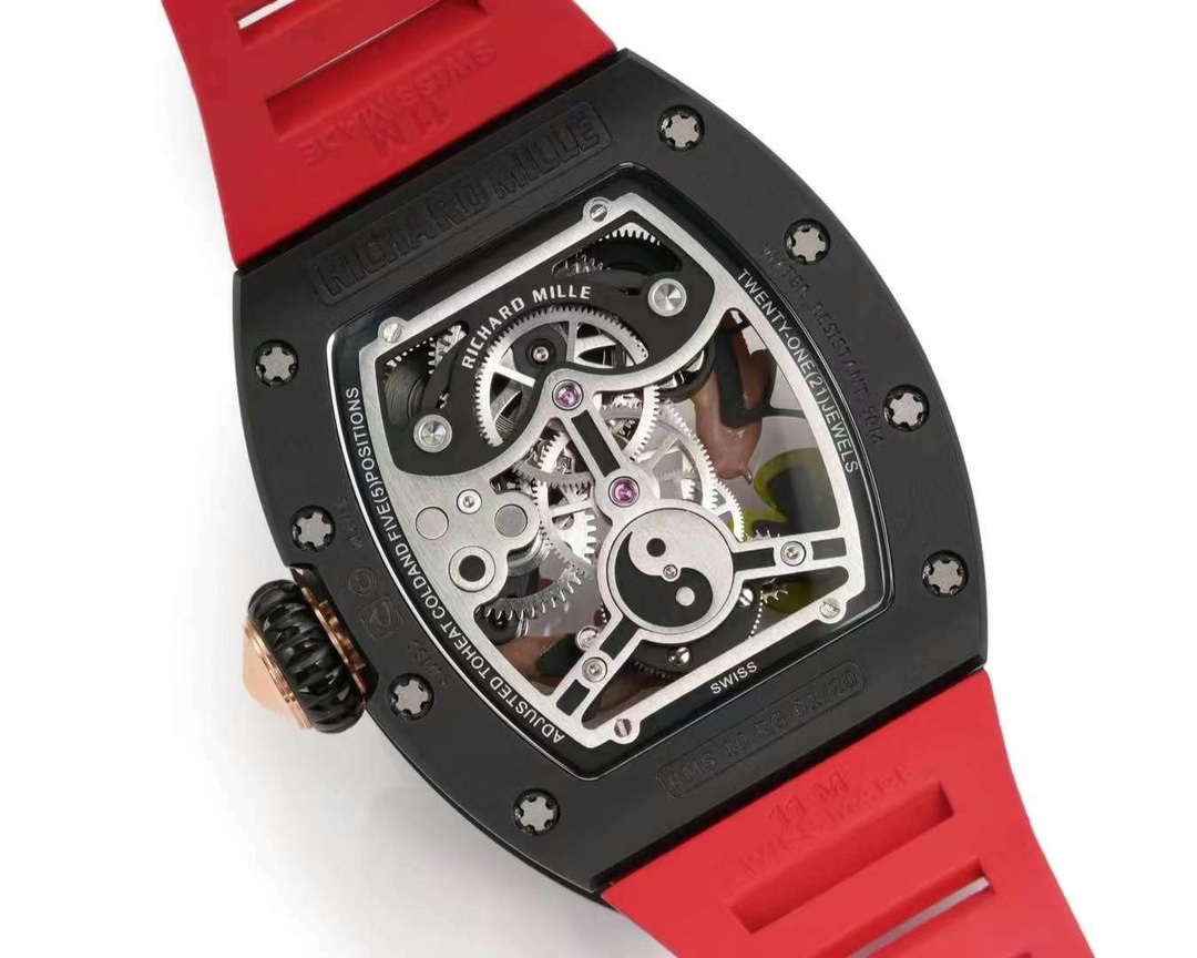 Replica Richard Mille RM S10 Koi Tourbillon Watch – Red Rubber Strap, Quality