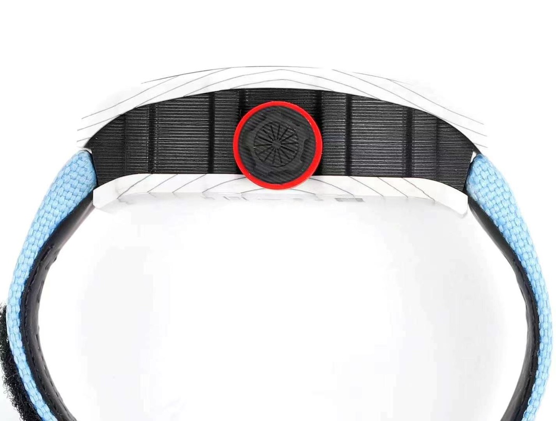 Best Richard Mille RM 27-02 Replica Rafael Nadal Tourbillon Watch – White Carbon Fiber Case, Blue Fabric Strap