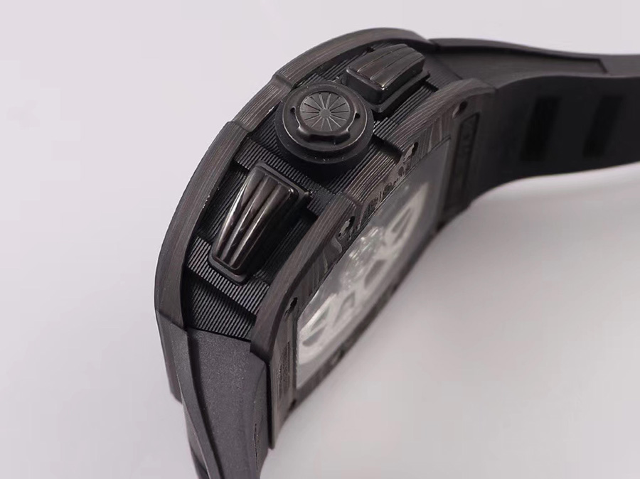 Richard Mille Replica RM 011 Black Strap Black Dial