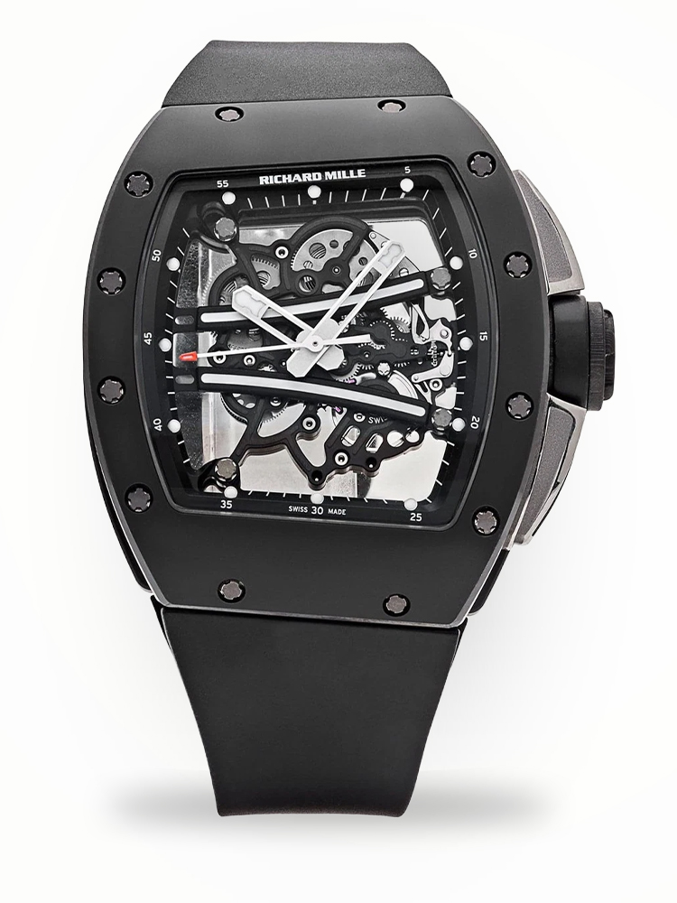 Swiss Richard Mille RM 61-01 Replica Yohan Blake Black Ceramic Skeleton Watch For Men