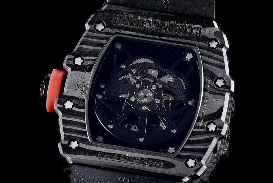 Richard Mille Replica RM 35-02 Black Imported Rubber Strap Folding Buckle