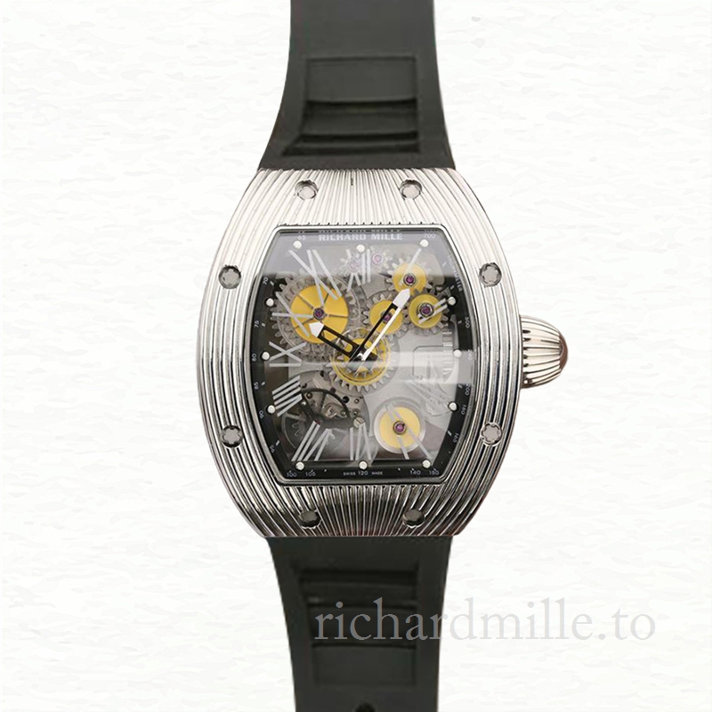 Richard Mille RM018 Men Mechanical Stainless Steel Rubber Band