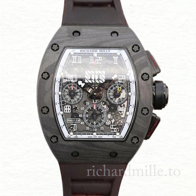 Richard Mille RM011 Automatic Men Watch Rubber Band Titanium