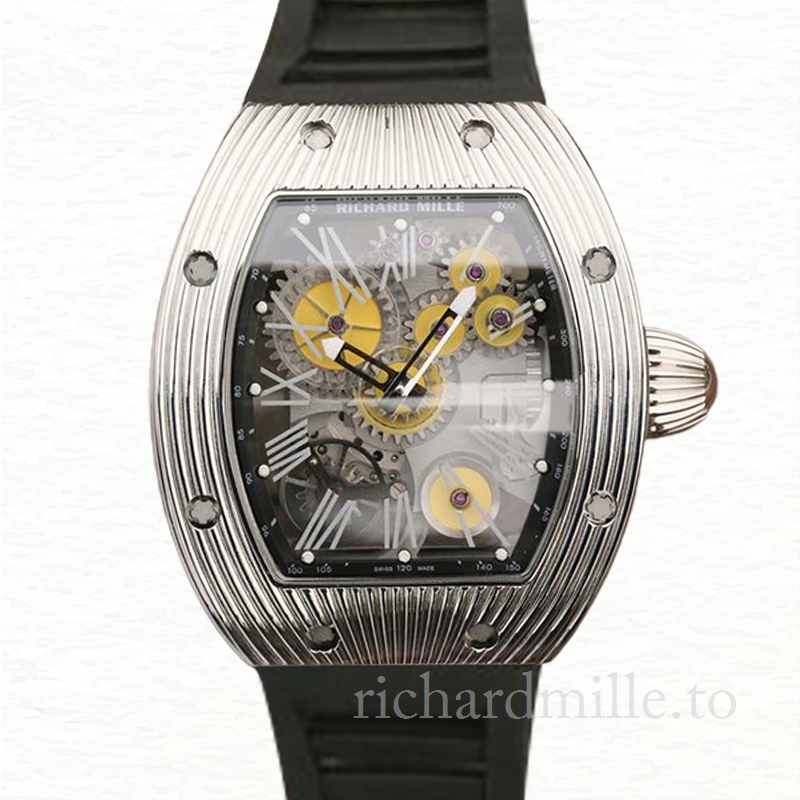 Richard Mille RM018 Men Mechanical Stainless Steel Rubber Band