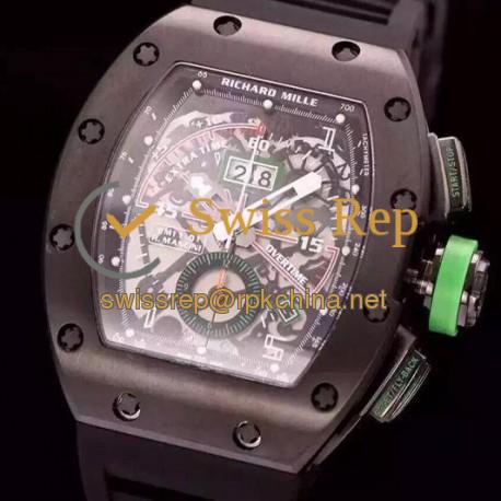 RM011-01 R Mancini Chrono Forged Carbon Black Dial 7750