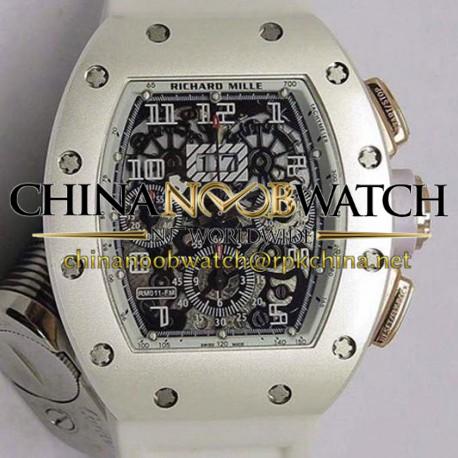 RM011-FM Felipe Massa Chrono Rose Gold White Dial Swiss 7750