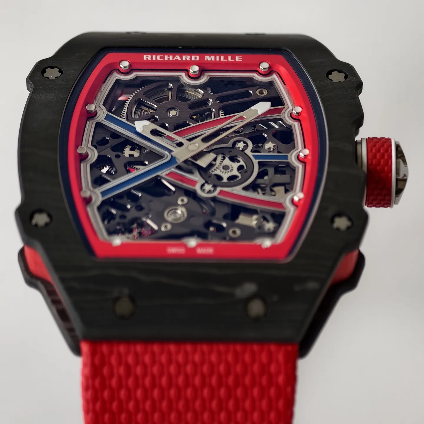 UMI RM 67-02 Sebastien Ogier Black Forged Carbon Red Fabric Strap Replica Watch