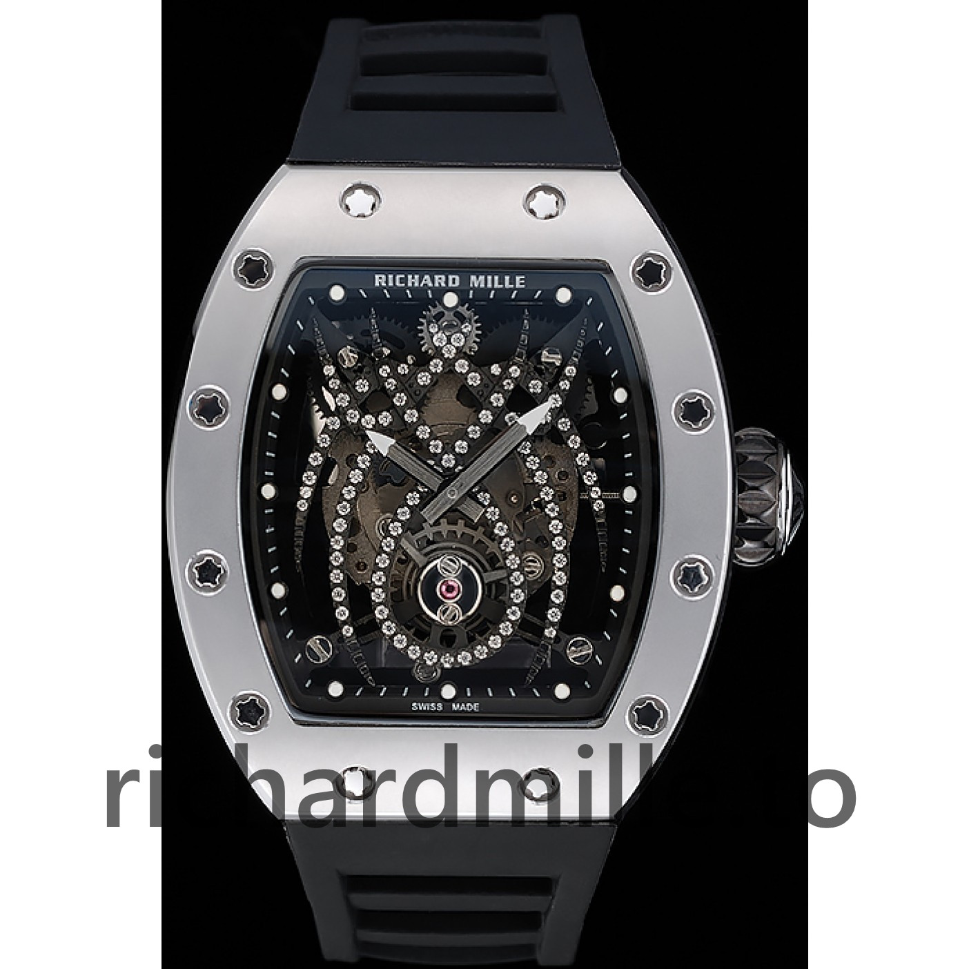 Richard Mille RM 19-01 1454256 Men Black Dial Rubber Watch