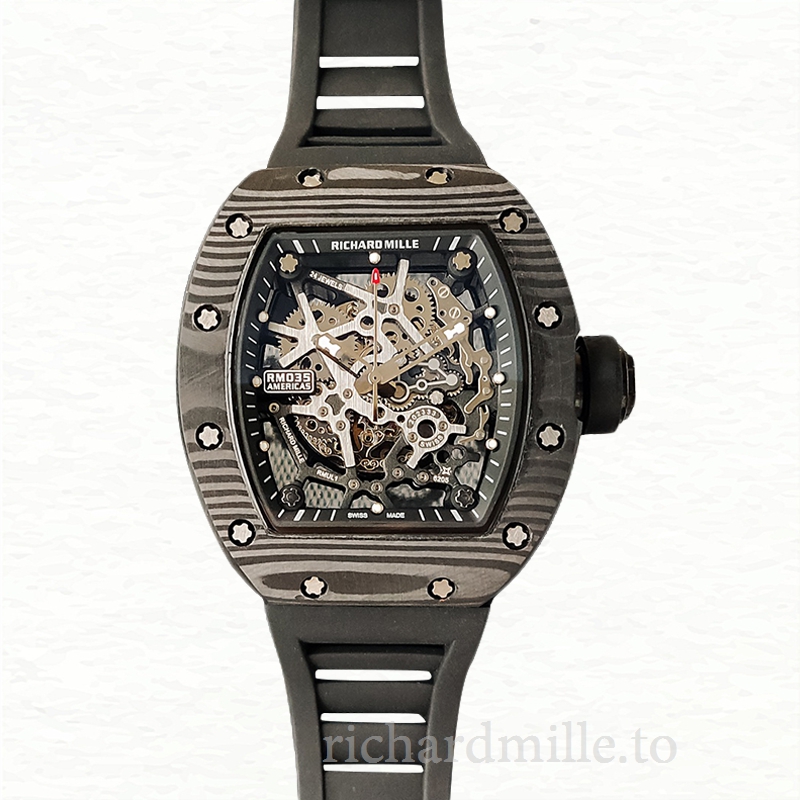 Richard Mille RM35 Mechanical Men Rubber Band Skeleton Dial