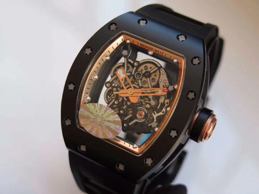 Richard Mille Replica RM 055 Black Strap