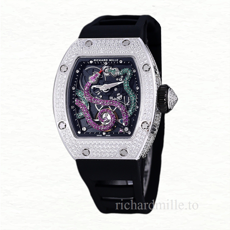 Richard Mille RM 026 Unisex Automatic Rubber Band Watch Stainless Steel