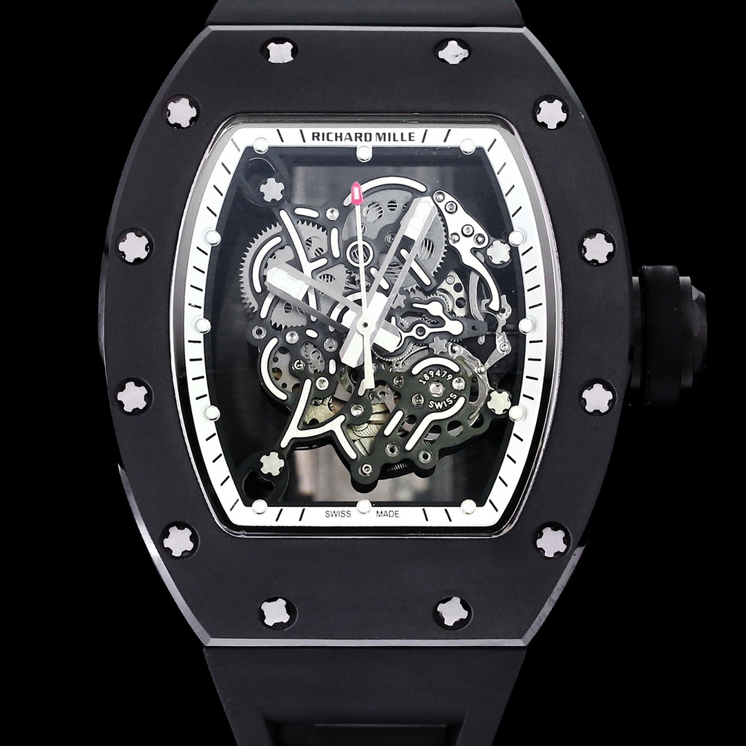 Replica Richard Mille RM 055 Black Ceramic Skeleton Watch – Precision Swiss Movement, Sporty Elegance for Men