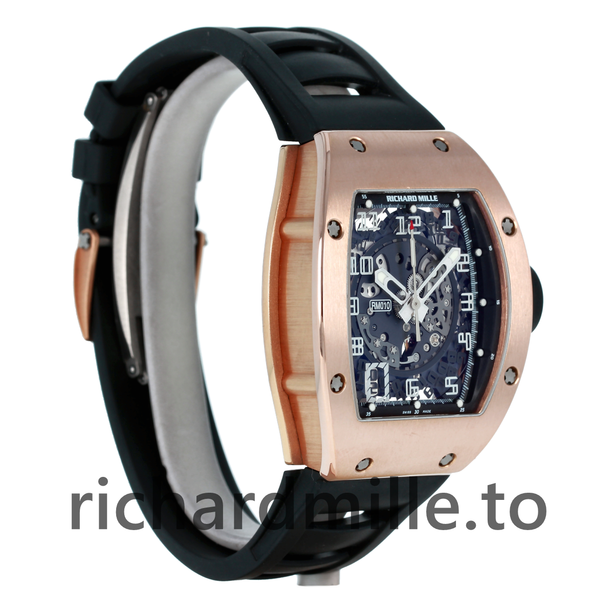 Richard Mille RM 010-AG RG Rubber Skeletonized Dial Watch