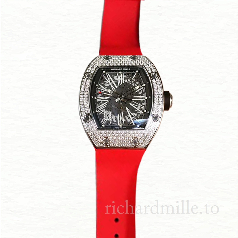 Richard Mille RM023 Mechanical Men Rubber Band Watch Diamond Bezel