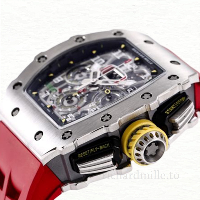Richard Mille RM 11-03 Transparent Dial Rubber Band Men’s Red