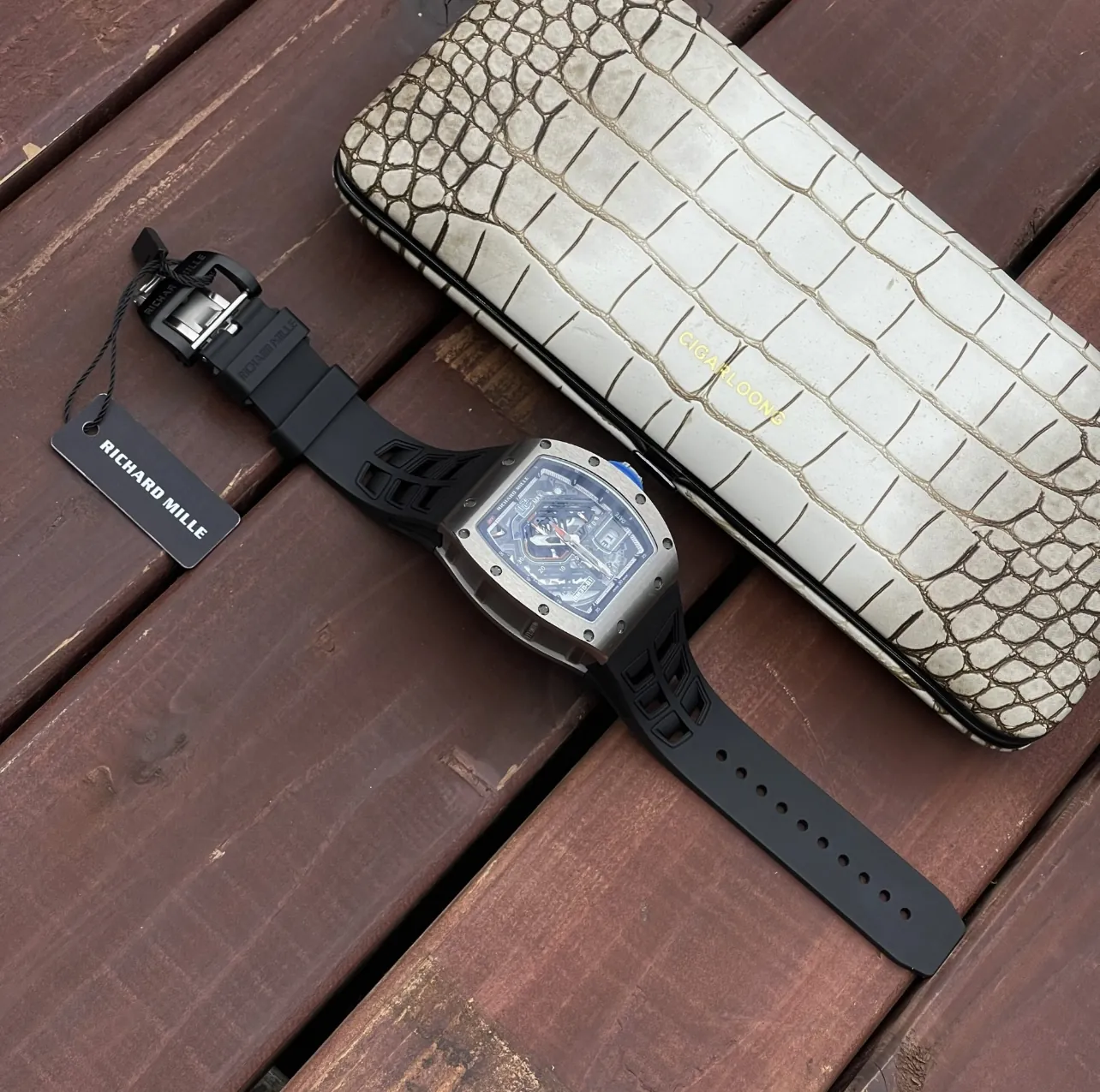 Richard Mille RM 30-01 Replica Skeleton Dial Black Rubber Strap Luxury Sports Wristwatch