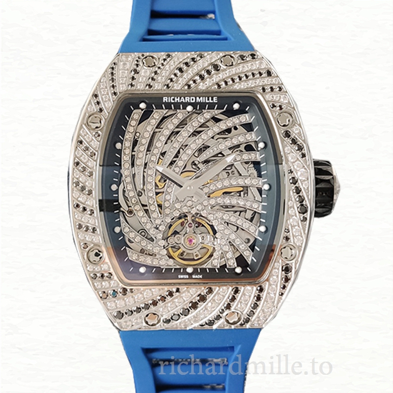 Richard Mille RM51-02 Mechanical Ladies Rubber Band Diamond Bezel