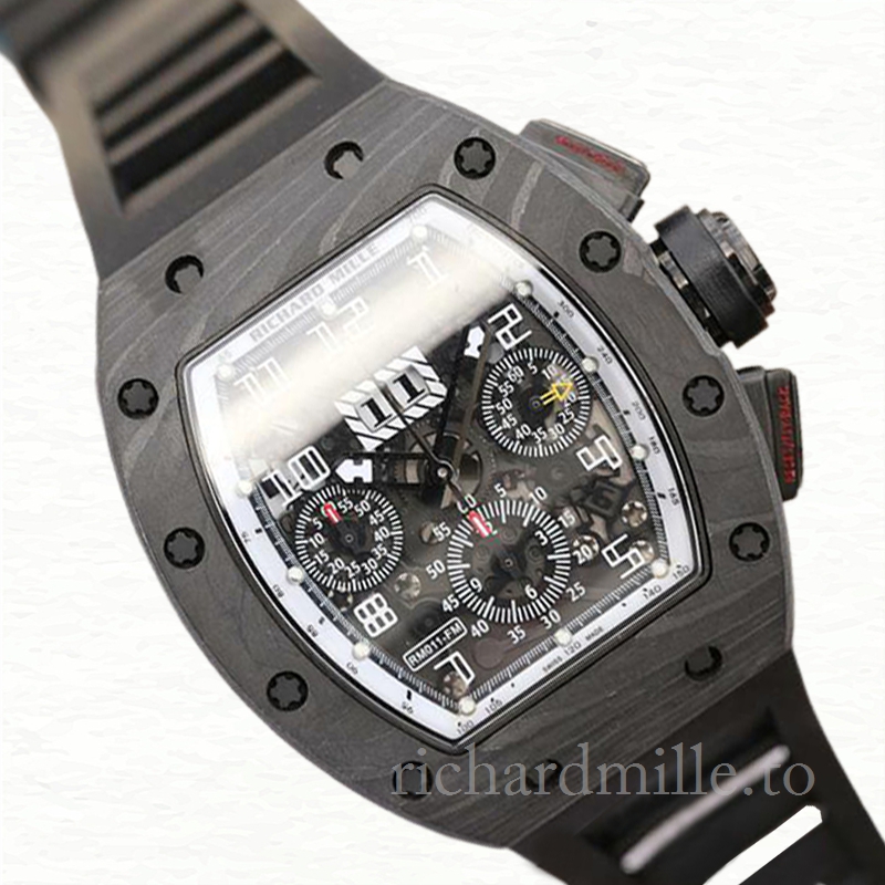 Richard Mille RM011 Automatic Men Watch Rubber Band Titanium
