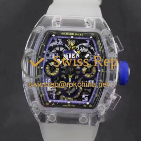 RM011-FM Shappire Blue &amp; Skeleton Dial 7750